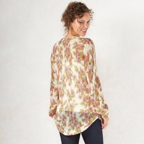 Lauren Conrad Disney NWOT Snow White Collection Floral Print Pullover Sweater M - Picture 2 of 11